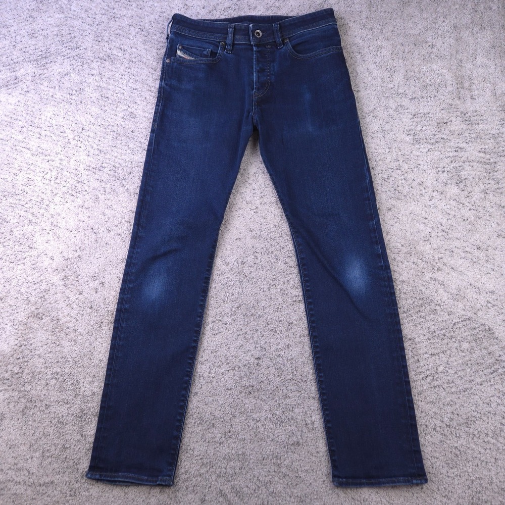 Diesel Buster Jeans Mens 28x30 Slim Straight Distressed Wash 0807A Stretch Dark